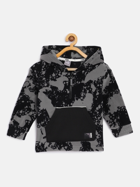 

Puma Boys black Alpha Holiday Half-Zip Loose Sweat Shirt