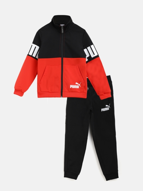 

Puma Boys Red & Black Colourblocked Power Youth Tracksuit