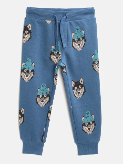 

Marks & Spencer Boys Blue & Beige Conversational Print Joggers