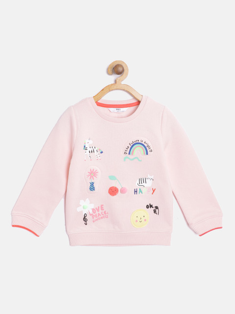 

Marks & Spencer Girls Pink Printed Sweatshirt