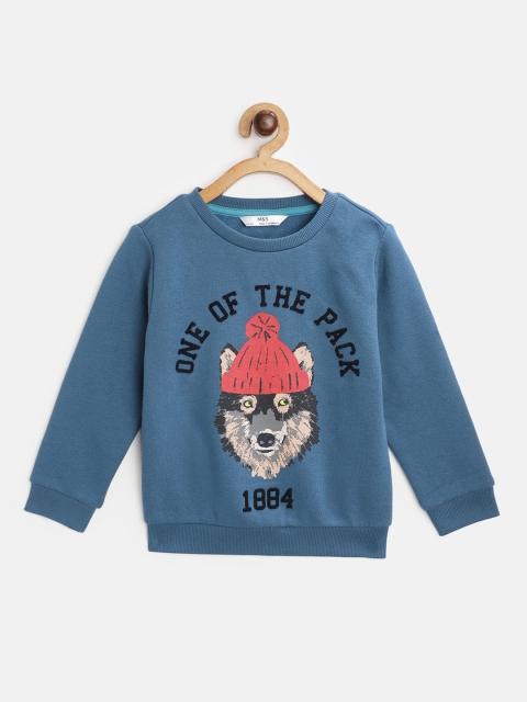 

Marks & Spencer Boys Blue & Red Graphic Printed Sweatshirt