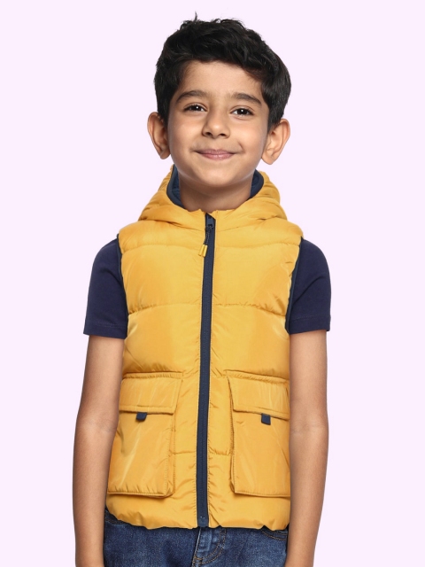 

Marks & Spencer Boys Mustard Yellow Stormwear Hooded Padded Jacket