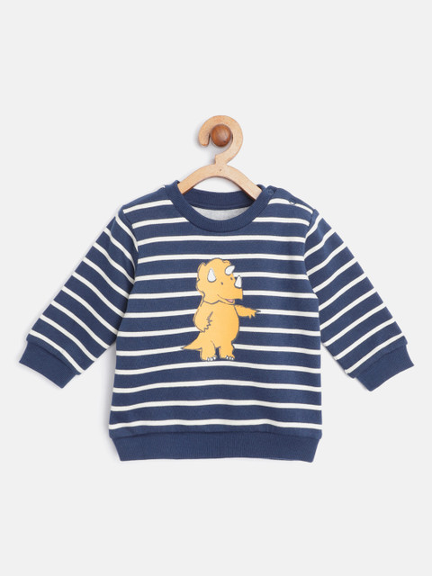 

Marks & Spencer Kids Navy Blue & White Striped Sweatshirt