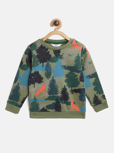 

Marks & Spencer Boys Green & Blue Conversational Printed Sweatshirt