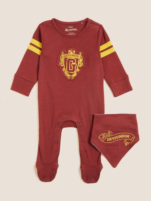 

Marks & Spencer Infant Kids Red & Yellow Pure Cotton Harry Potter Sleepsuit