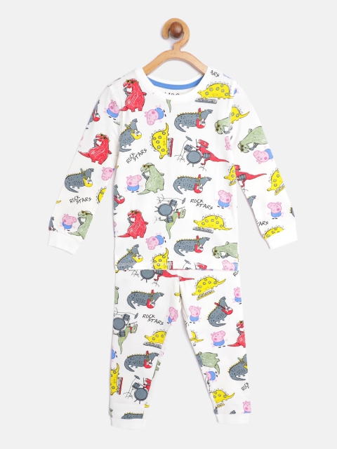 

Marks & Spencer Boys White & Red Peppa Pig Print Skinny Fit Pyjamas Set