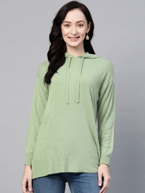 

Marks & Spencer Women Green Hooded Sweatshirt