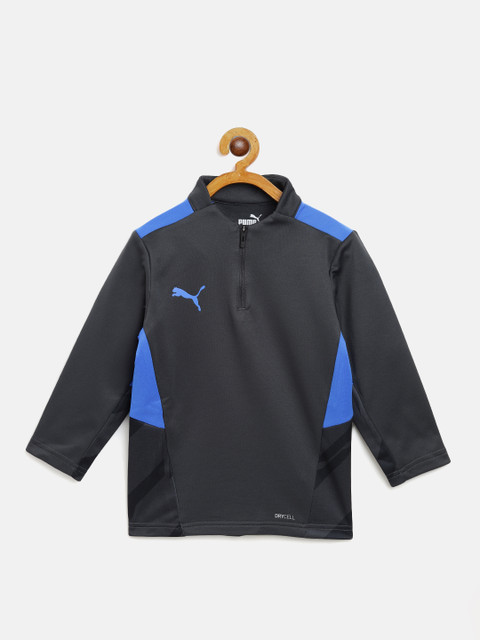 

Puma Kids Charcoal Grey Solid Individual CUP 1/4 Football Training Sweatshirt