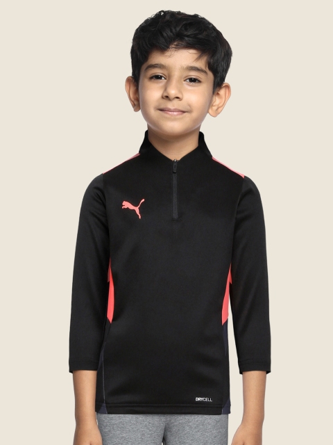 

Puma Kids Black & Coral Pink IndividualCUP 1/4 Training dryCell Solid Sweatshirt