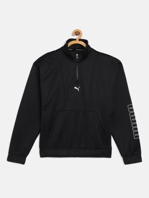 

Puma Girls Black Runtrain Quarter-Zip Sweatshirt