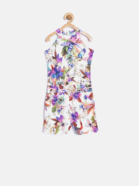 

Tiny Girl Multicoloured Floral Print Playsuit, Multi