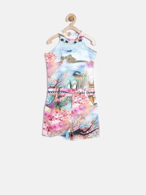 

Tiny Girl Multicoloured Floral Print Playsuit, Multi