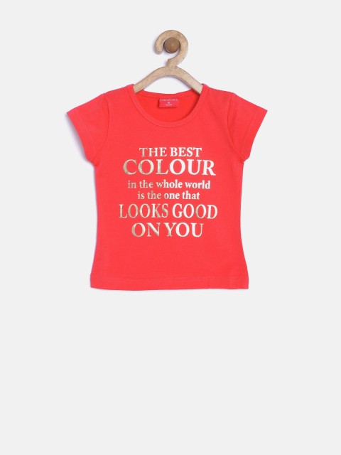

Tiny Girl Red Printed Top