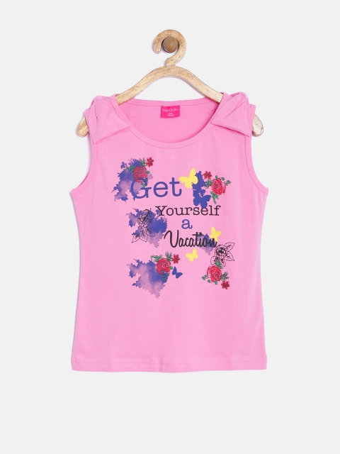 

Tiny Girl Pink Printed Top