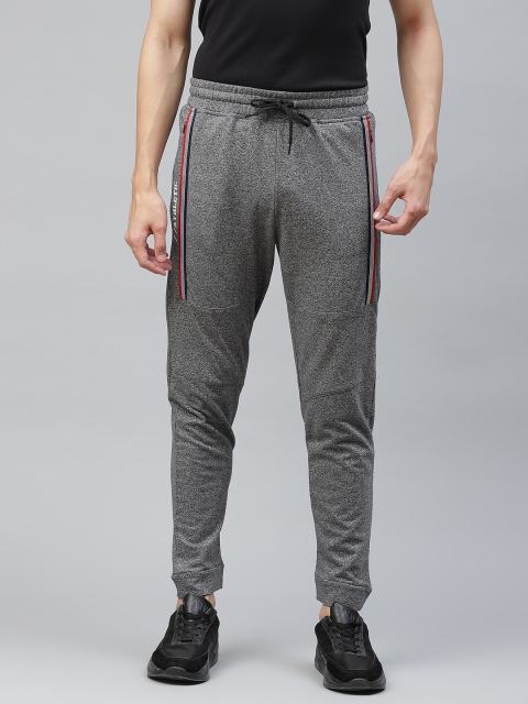 

PICOT Mens Grey Melange & Black Cotton Track Pants