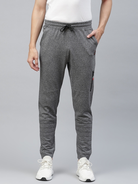 

PICOT Mens Grey Melange & Black Cotton Track Pants