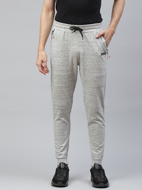 

PICOT Mens Grey Melange & White Cotton Track Pants