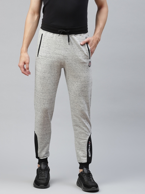 

PICOT Mens Grey Melange & White Cotton Track Pants