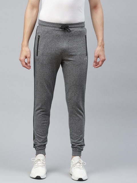 

PICOT Mens Grey Melange & Black Cotton Track Pants
