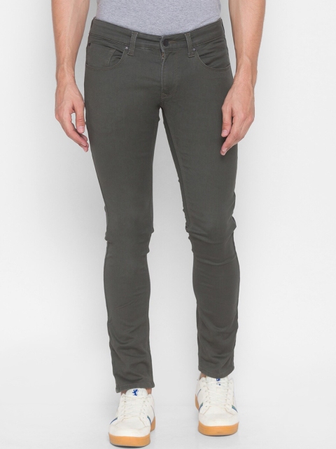 

SPYKAR Men Olive Green Skinny Fit Low-Rise Low Distress Jeans