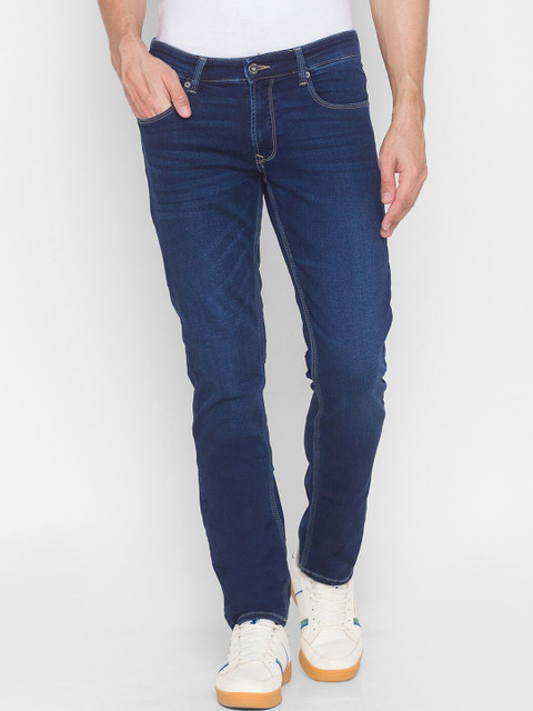 

SPYKAR Men Blue Slim Fit Low-Rise Low Distress Jeans