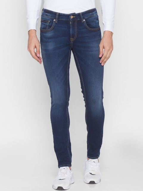 

SPYKAR Men Blue Skinny Fit Low-Rise Low Distress Light Fade Jeans