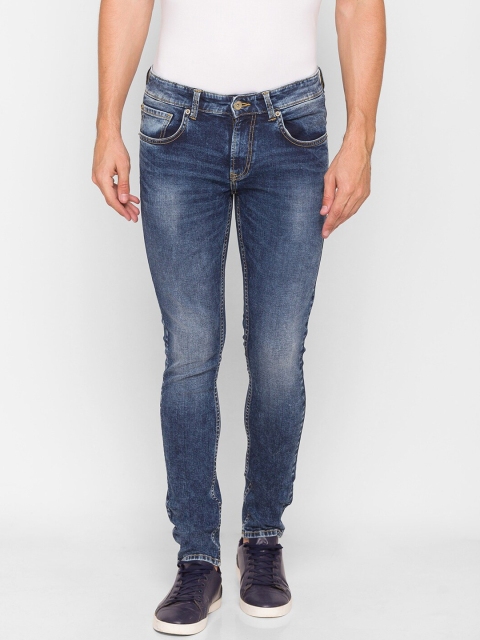 

SPYKAR Men Blue Skinny Fit Low-Rise Low Distress Light Fade Jeans