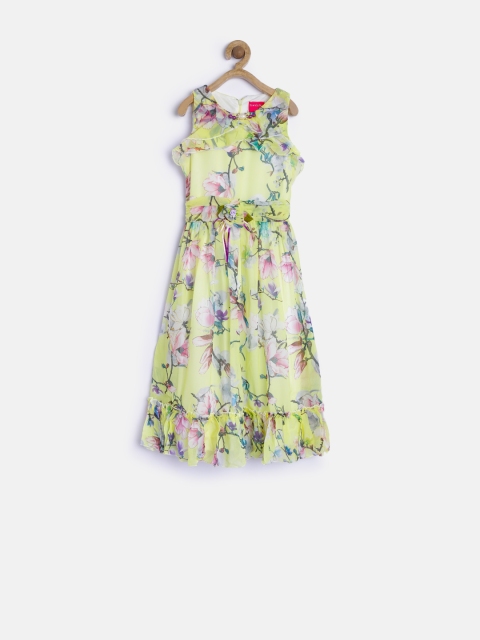 

Tiny Girl Yellow Printed Maxi Dress