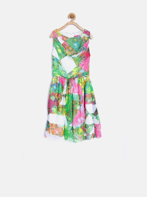 

Tiny Girl Multicoloured Floral Print Fit & Flare Dress, Multi
