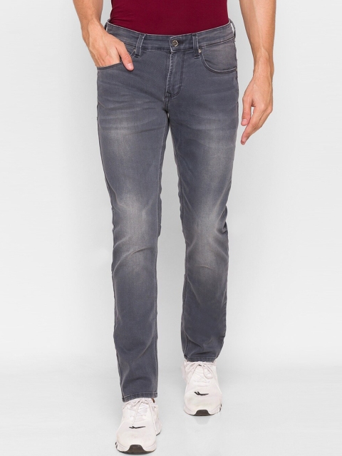 

SPYKAR Men Grey Slim Fit Low-Rise Mildly Distressed Heavy Fade Jeans
