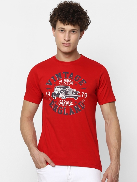 

MARCA Disati Men Red Sports Printed Applique T-shirt