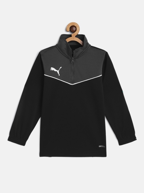 

Puma Kids Black & Grey IndividualRISE Colourblocked DryCell Football Jacket