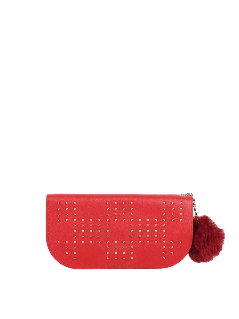 

WALKWAY Women Red & Gold-Toned Embellished Purse Clutch