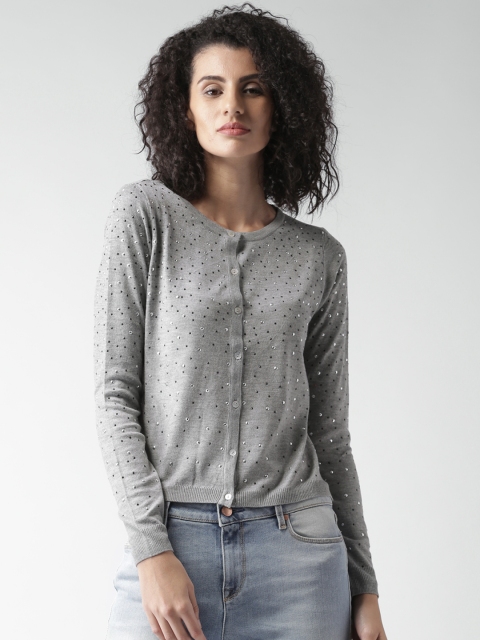 

ALCOTT Women Grey Embellished Cardigan