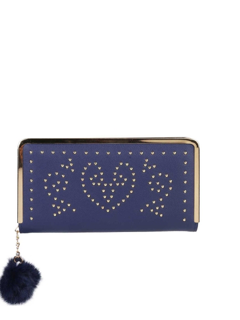 

WALKWAY Women Blue & Gold Embellished Purse
