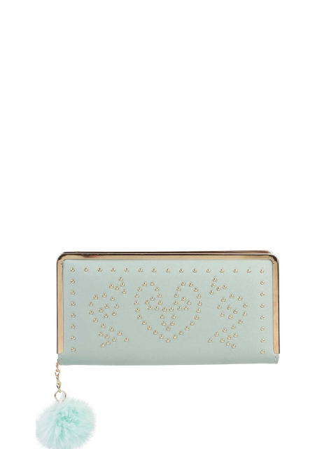 

WALKWAY Women Blue & Gold Embellished Purse