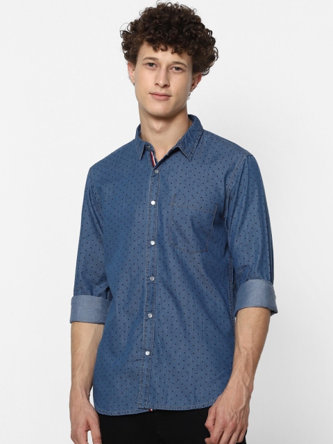 

MARCA Disati Men Blue Slim Fit Opaque Printed Casual Shirt
