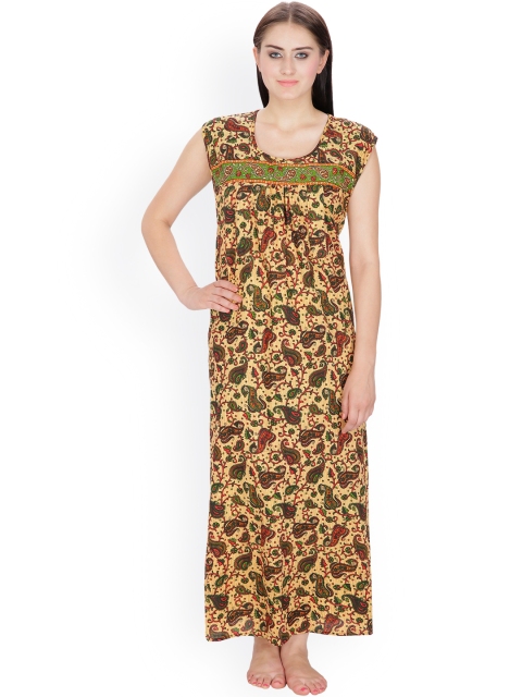 

Klamotten Beige Paisley Print Maxi Nightdress 8G42