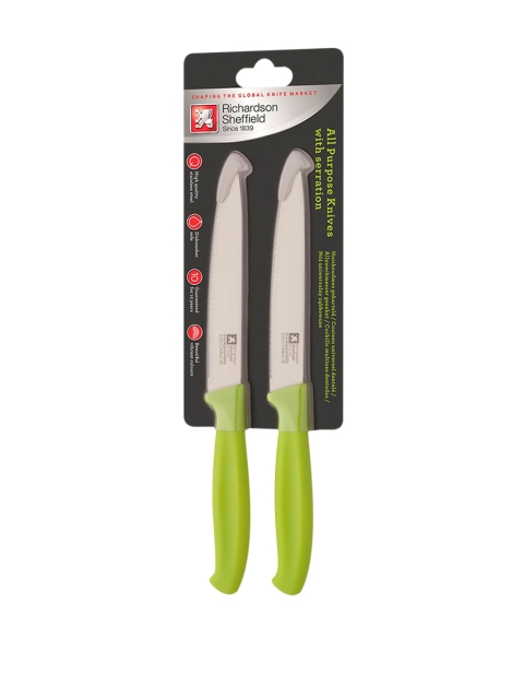 

Richardson Sheffield Set Of 2 Green & Steel-Toned Stainless Steel Knife
