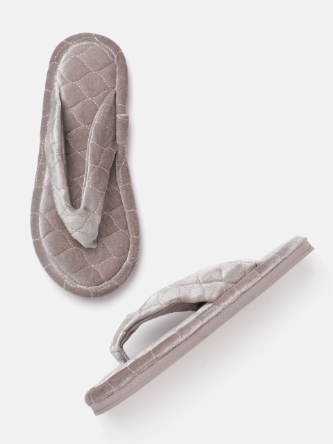 

Marks & Spencer Women Grey Self Design Thong Flip-Flops