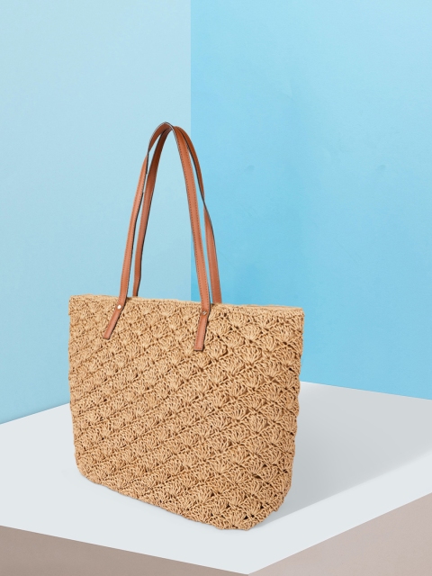 

Accessorize Brown Self Design Shoulder Bag