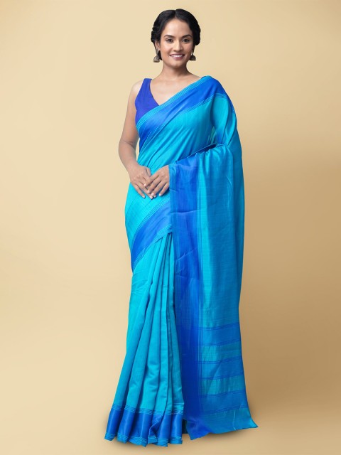 

Unnati Silks Women Blue Fancy Art Silk Saree