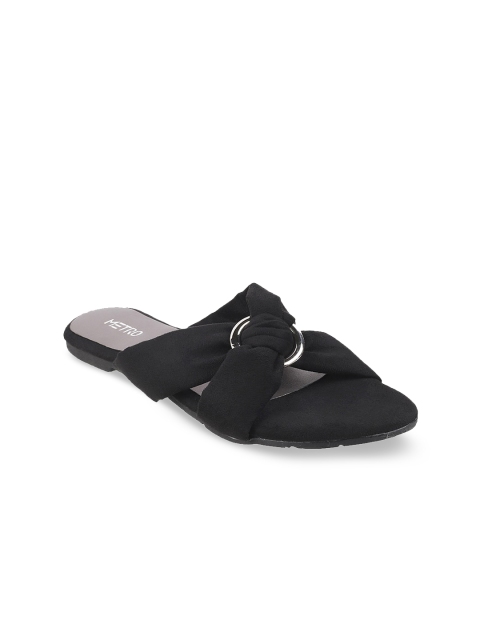 

Metro Women Black Open Toe Flats