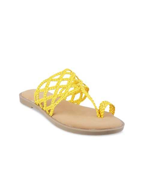 

Metro Women Yellow One Toe Flats