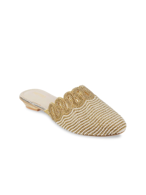 

Metro Women Gold-Toned Mules Flats