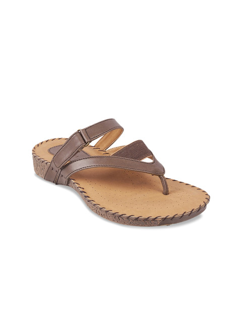 

Metro Women Beige T-Strap Flats with Buckles