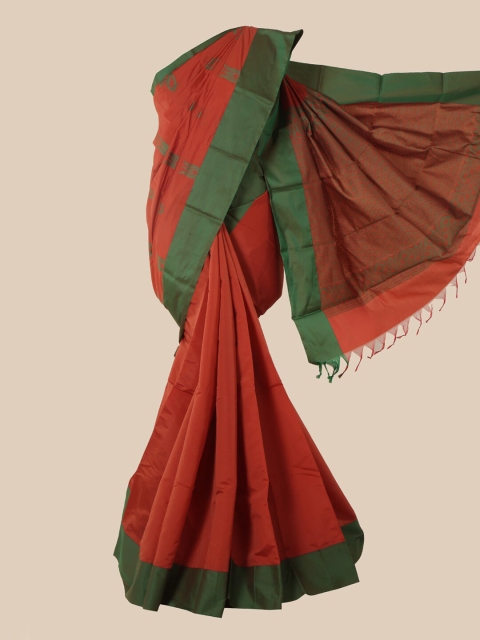 

Pothys Red & Green Woven Design Silk Cotton Kovai Saree