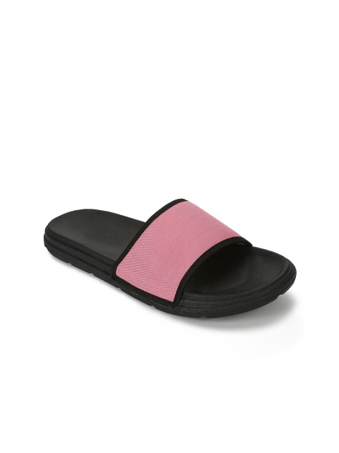 

FF FUNKFEETS Unisex Pink & Black Printed Sliders