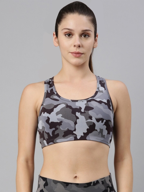 

GOLDSTROMS Women Grey & Black Sports Bra