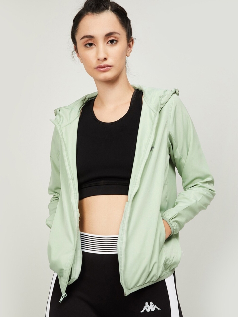 

Kappa Women Sea Green Open Front Jacket